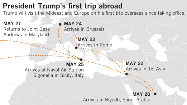 President Trump's first trip abroad