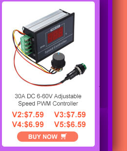 30A DC 6-60V Adjustable Speed PWM Controller