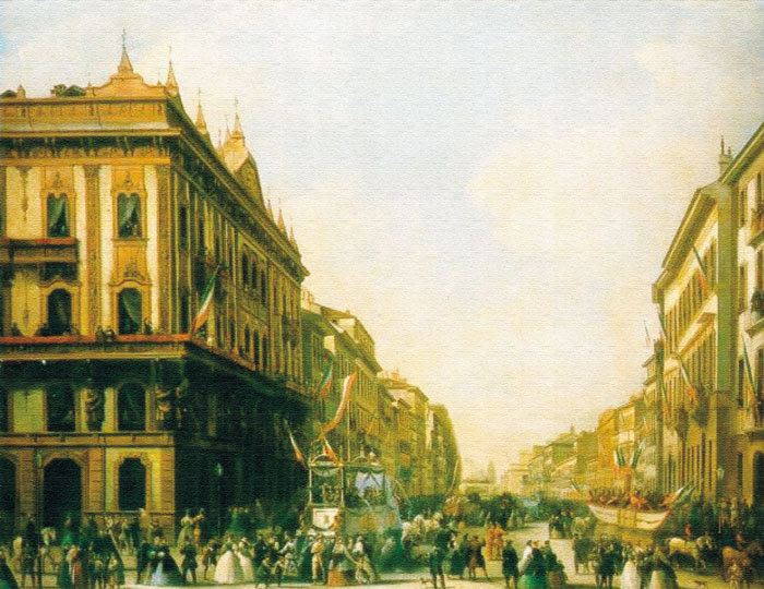 Corso Venezia, in un dipinto ottocentesco