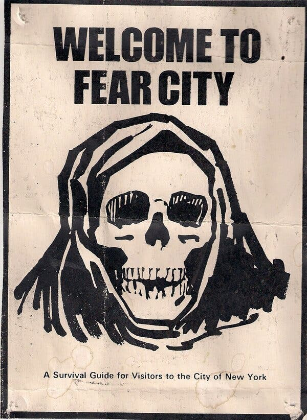 A 1975 pamphlet circulated by the New York City
police union. Similar leaflets were later created in
Newark and Boston.