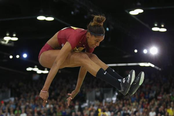 Yulimar Rojas in the triple jump at the IAAF World Indoor Championships Portland 2016 (Getty Images)
