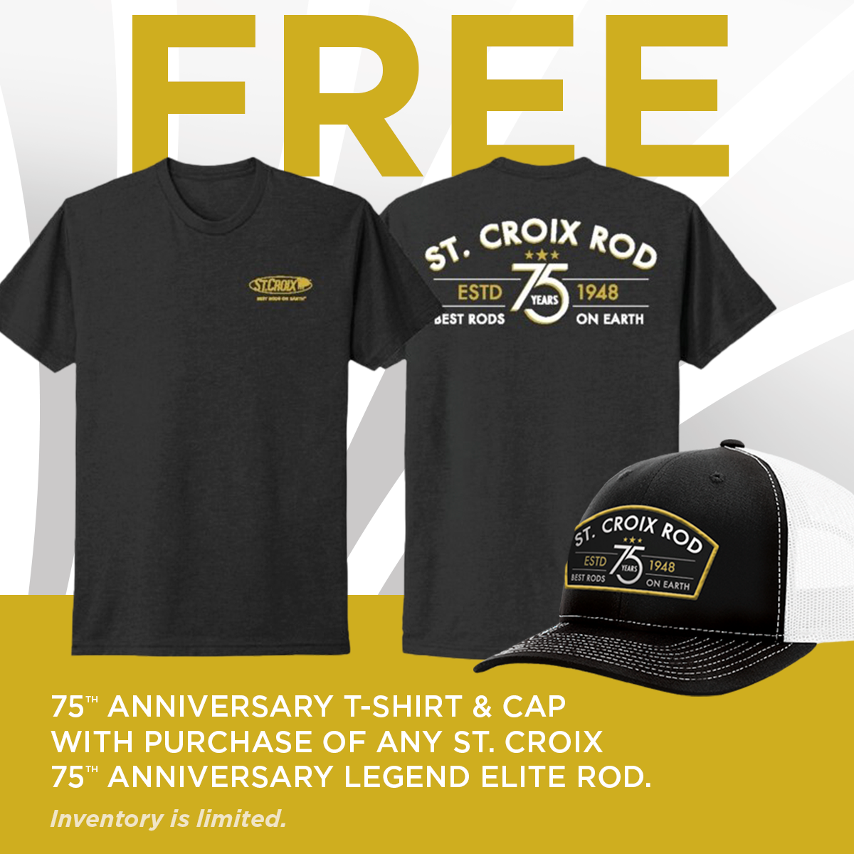 ST. CROIX ROD 75th ANNIVERSARY TEE