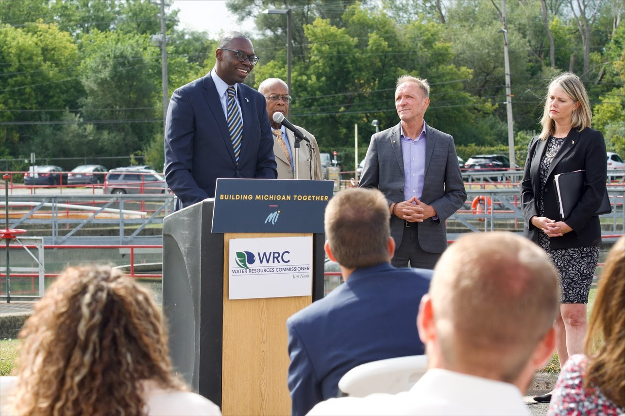 Lt. Gov. Gilchrist speaks at podium during event 