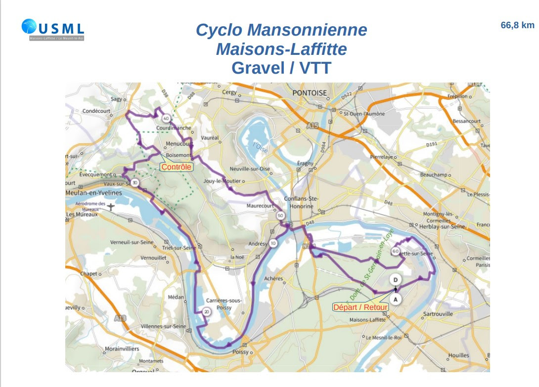 Cyclo Mansonnienne route 3 parcours