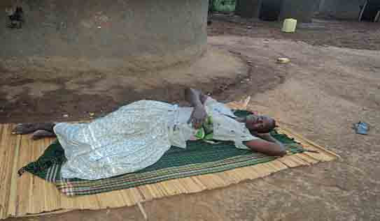 Aisha Twanza recovering from poisoning at her home in Kakwangha, eastern Uganda. (Morning Star News)