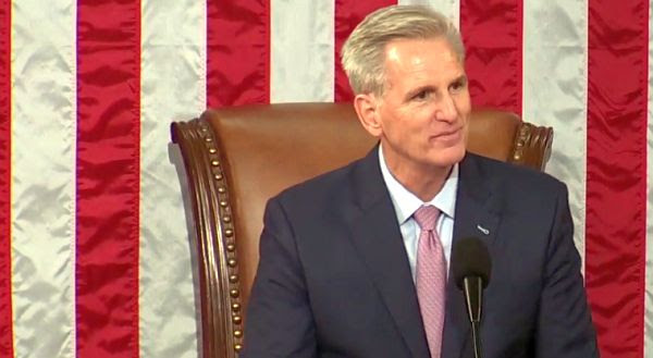 Kevin McCarthy elected House speaker (video screenshot)