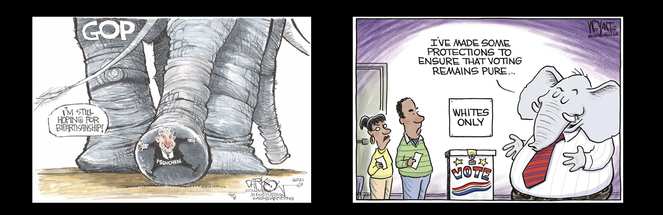 GOP Election Nonsense lampooned in Political Cartoons