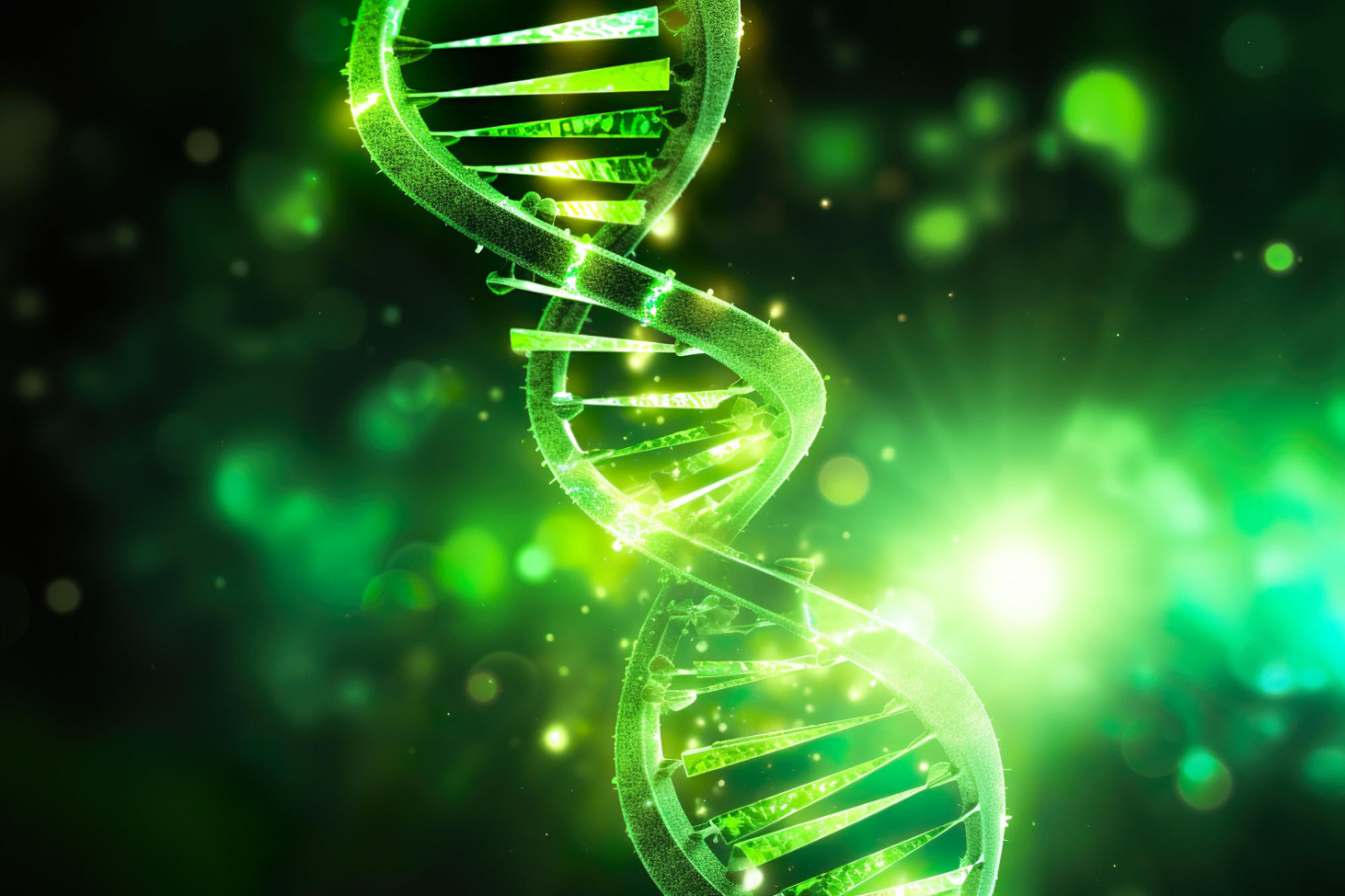 Glowing Green DNA Longevity