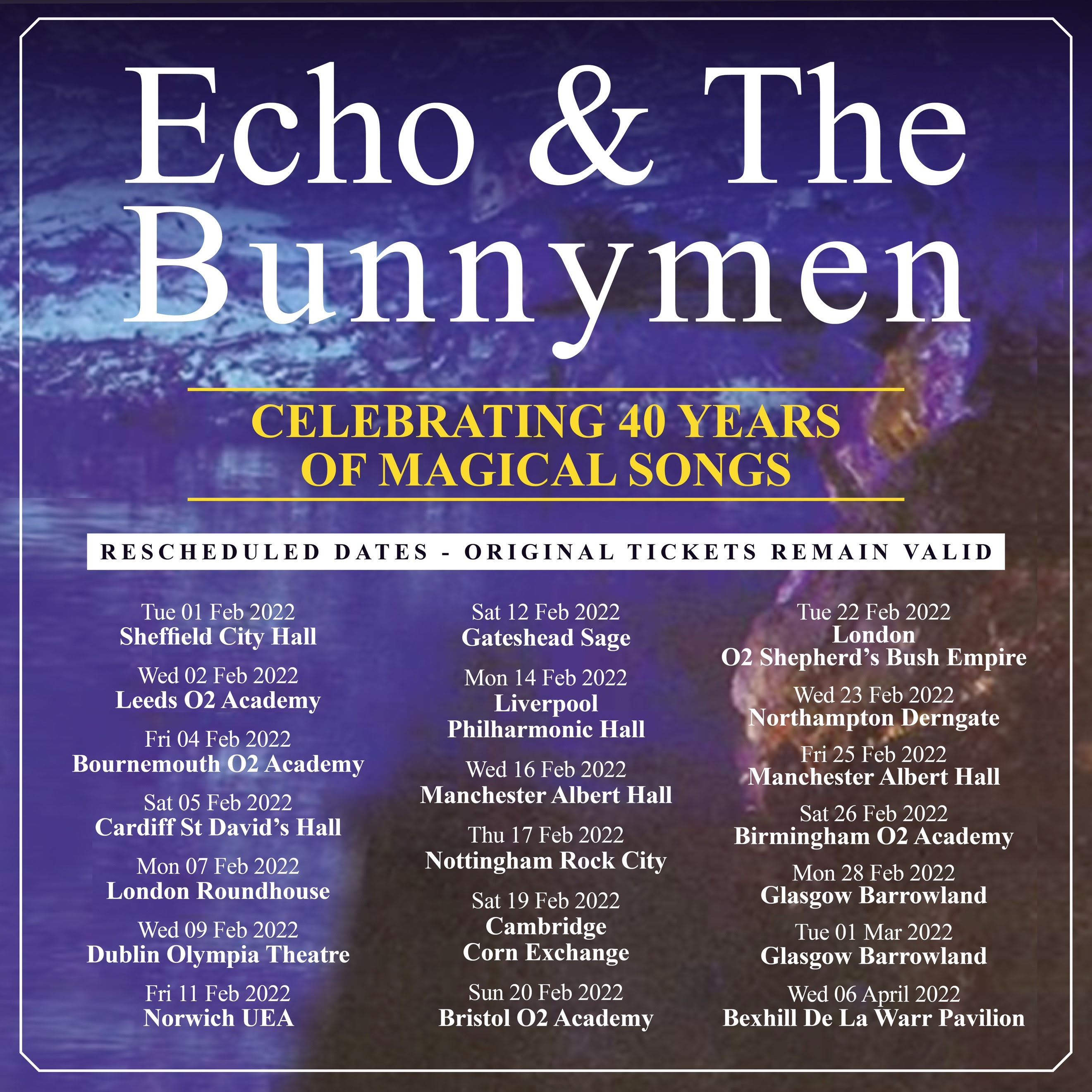 echo and the bunnymen tour 2022 playlist