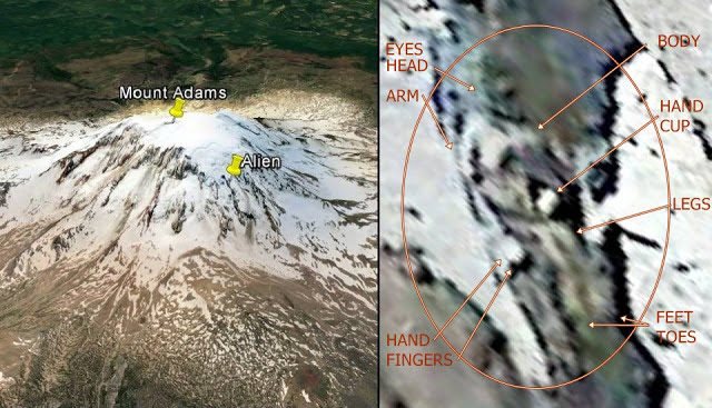 Giant Frozen Alien Discovered Near The Top Of Mount Adams (Video) Giant Frozen Alien Discovered Near The Top Of Mount Adams (Video)