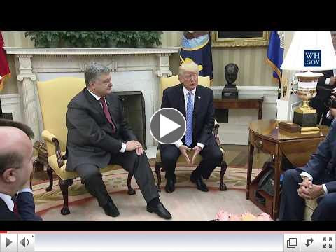 Ukraine's President meets with US President. Video - White House. To view the video please click on the image above