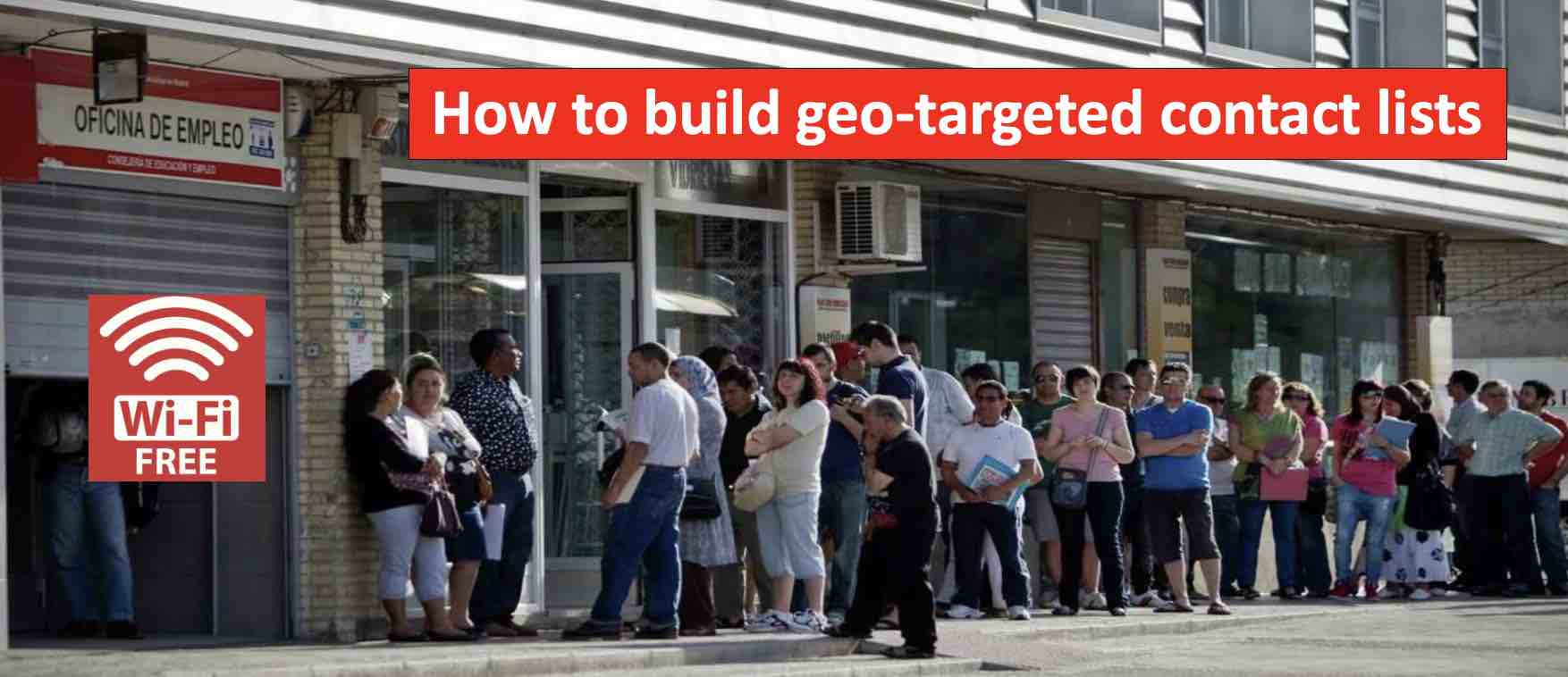 How to build geo targeted contact lists by providing free WiFi