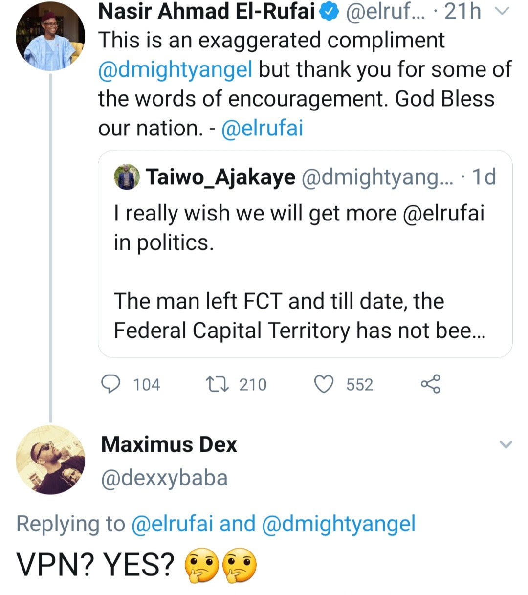 "You are blanketing shamelessness with proper English" Rinu engages Gov El-Rufai in debate after he tweeted despite Twitter being suspended in Nigeria