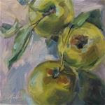 Green Apple Still life, Original oil by Carol DeMumbrum - Posted on Friday, February 27, 2015 by Carol DeMumbrum