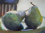 Fine Art Sale, Pear Duo Stii Life, Small Oil Painting, Daily Painting, Two Pears by Carol Schiff, 12 - Posted on Wednesday, March 11, 2015 by Carol Schiff