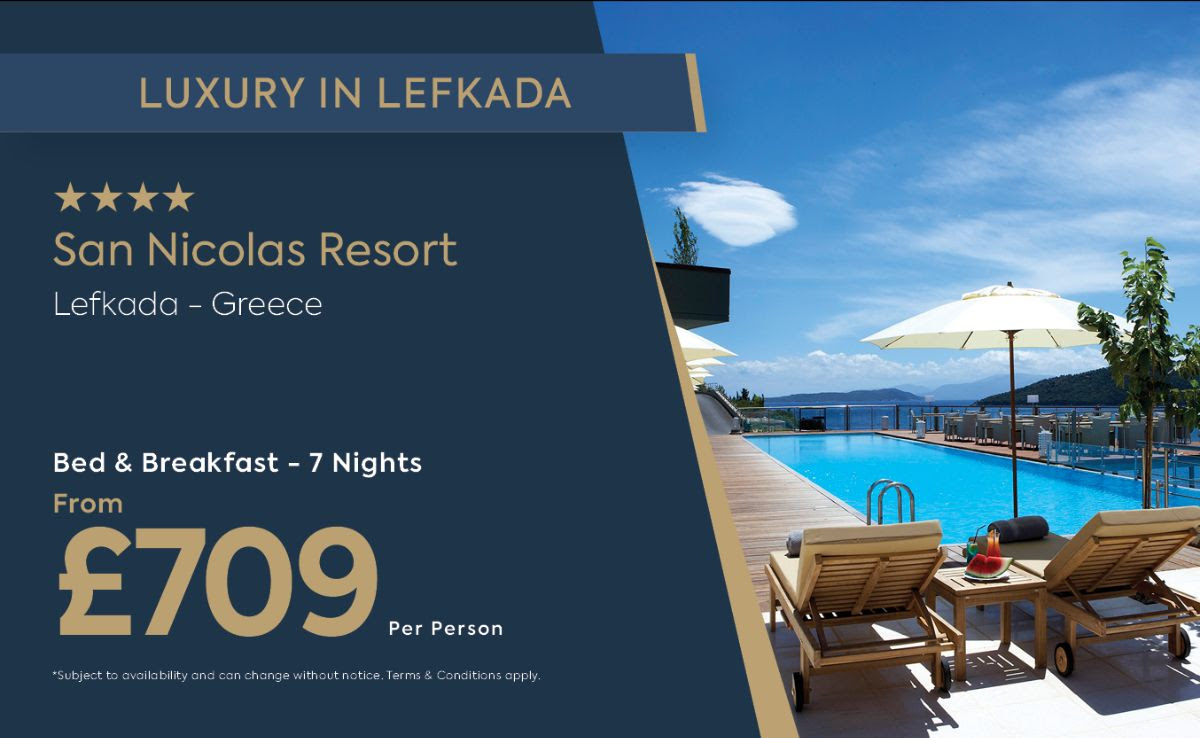 4* San Nicolas Resort in Lefkada, Greece - from £709pp