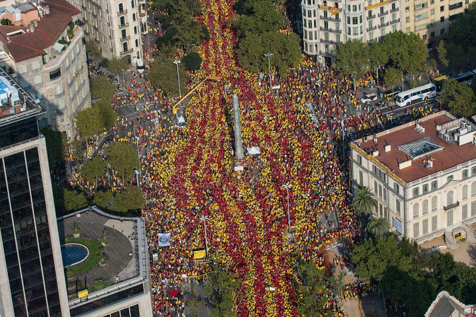 La manifestación fue la más masiva de la historia de Catalunya. Para muestra un botón.
