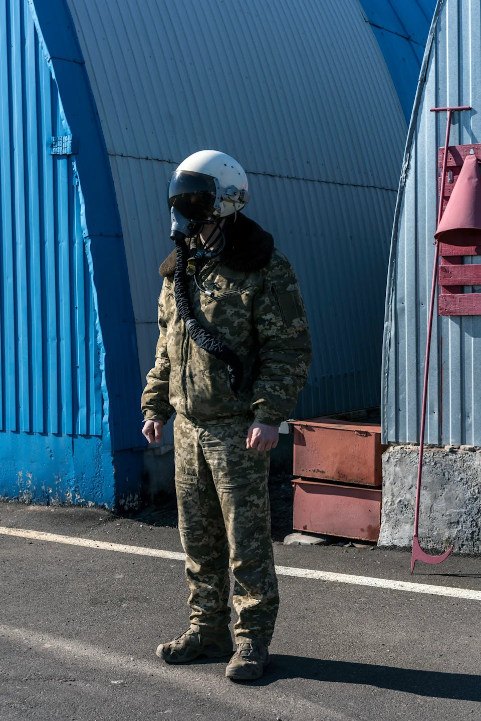 Andriy, a Ukrainian Air Force pilot.&quot;Every time when I fly, it&#39;s for a real fight,&quot; he says. ((Brendan Hoffman/The New York Times)