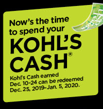spend your kohls cash today. shop now.