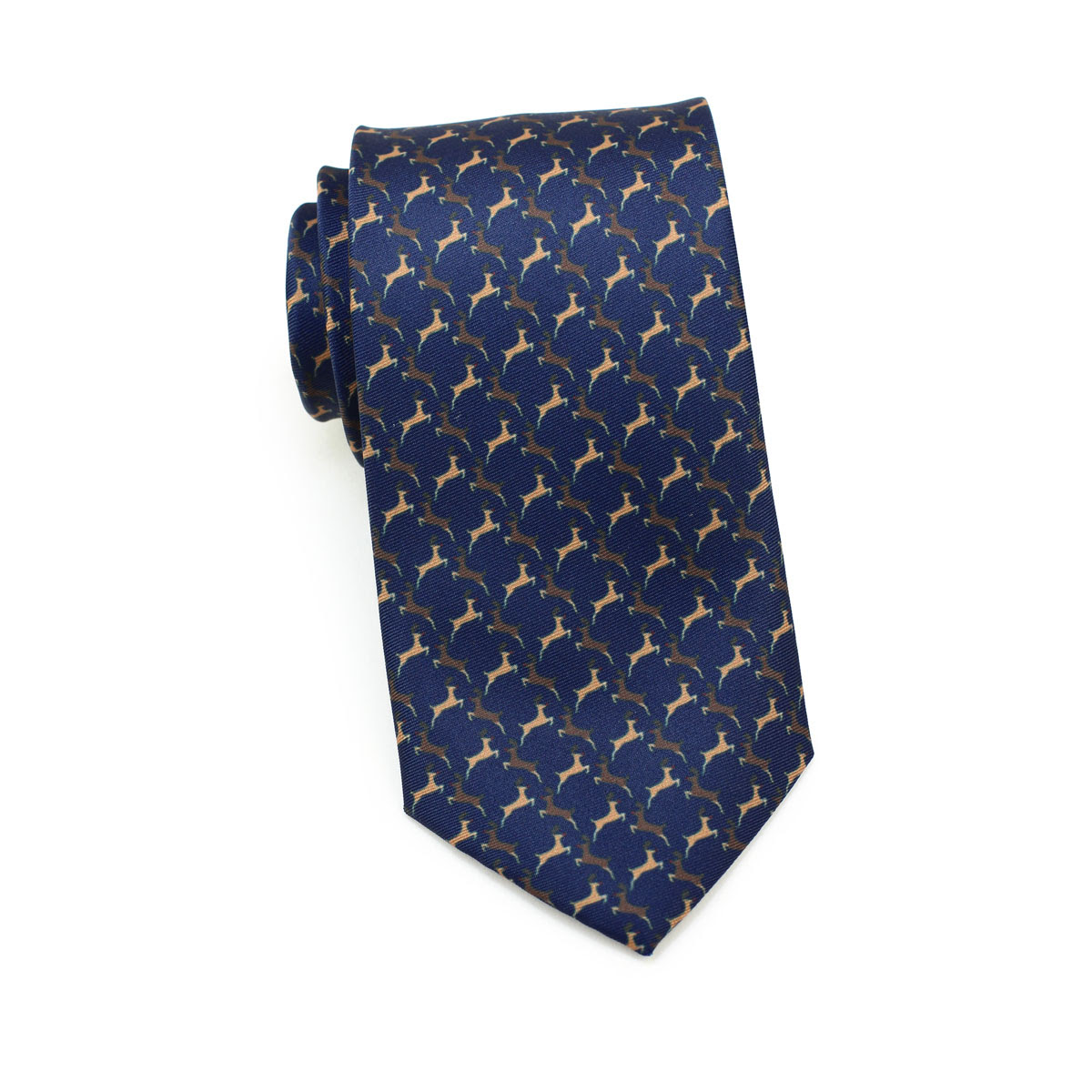reindeer tie in navy blue