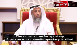 Muslim cleric says non-Muslims must convert, submit, or be killed, and those who leave Islam must be killed
