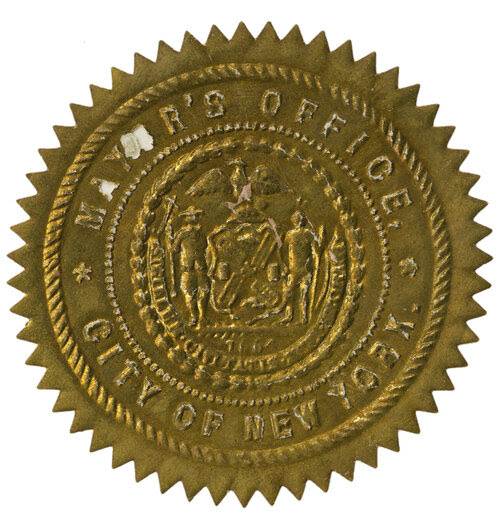 Seal of the Office of the Mayor, NYC Municipal Library vertical files.