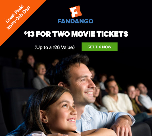 $13 for Two Fandango Movie Tickets