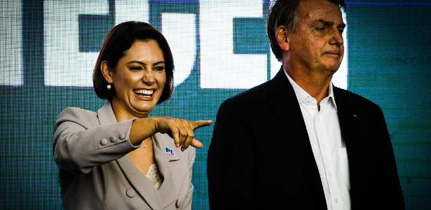 O ex-primeiro casal Michelle e Jair Bolsonaro