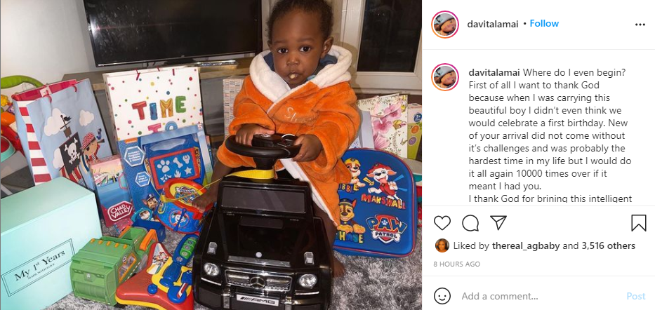 Rapper Zlatan Ibile and his baby mama, Davita celebrate their son?s first birthday in UK (video)