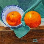 Tangerines Fruit Still Life Oil Painting by Patty Ann Sykes - Posted on Wednesday, February 11, 2015 by Patty Sykes