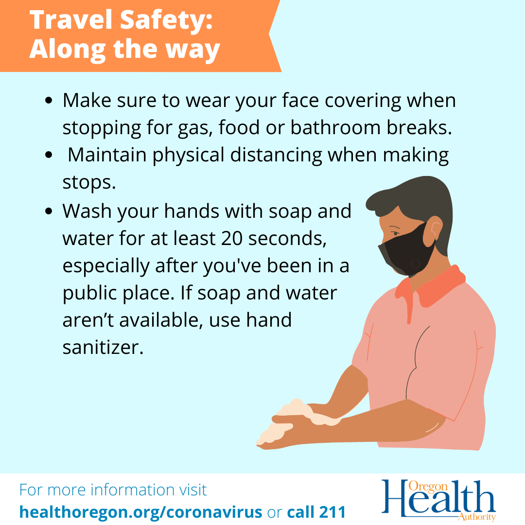 Maintain physical distancing when making stops. Wash your hands with soap and water for at least 20 seconds