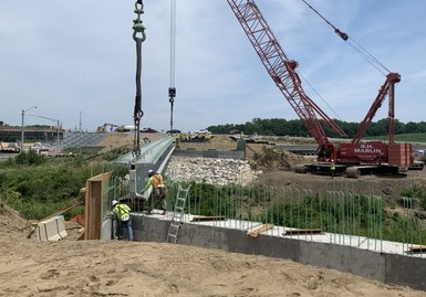 Beams for State Road 144 ramp