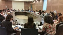 The Knesset Committee on the Status of Women and Gender Equality debating the mikvah issue. / Facebook