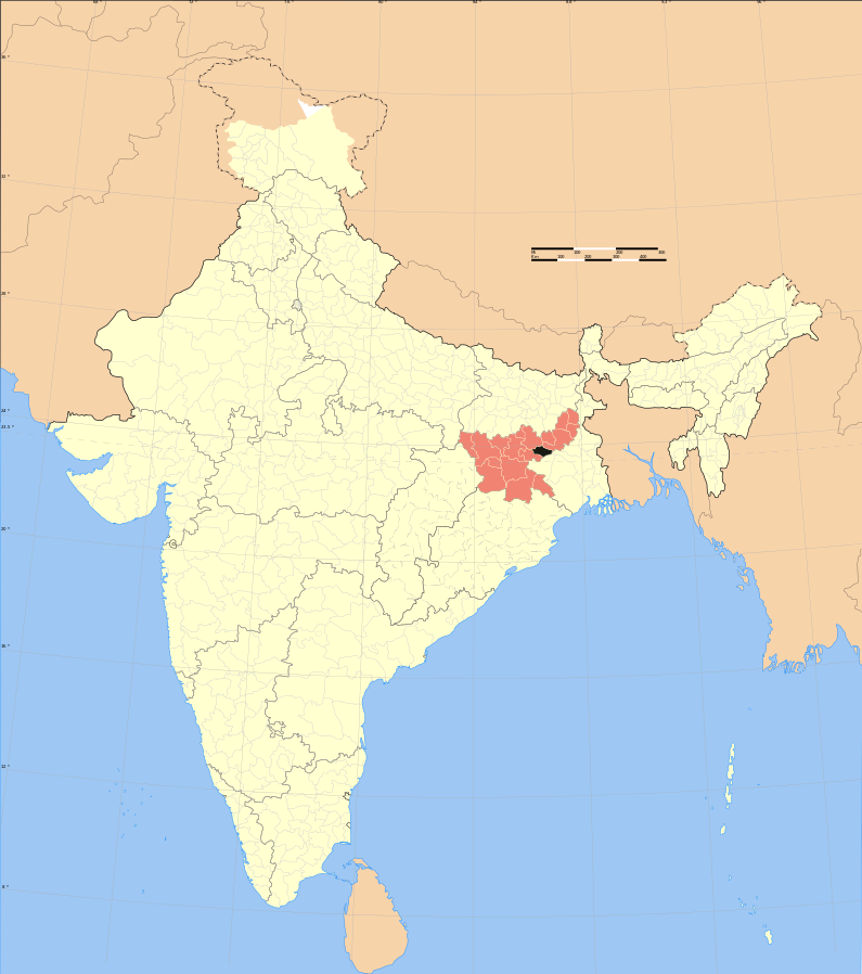  Jharkhand, India. (Haros based on map created by w user Nichalp & w user planemad)