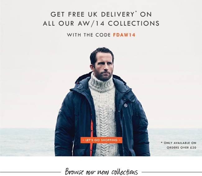 get free UK delivery on all our AW/14 collections with the code FDAW14 (on orders over £20)