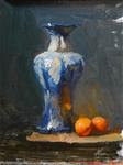 Delft Blue with Oranges - Posted on Tuesday, March 24, 2015 by Kelli Folsom