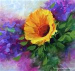 Violet Fire Sunflower and a Louisiana Workshop - Flower Painting Classes and Workshops by Nancy Medi - Posted on Friday, March 13, 2015 by Nancy Medina