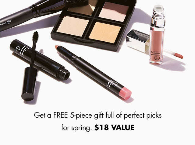 Get a FREE 5-piece gft full of perfect picks for spring. $18 value
