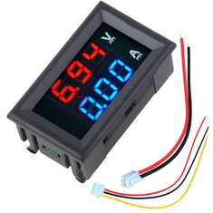 Mini Digital Voltmeter Ammeter DC 100V 10A Dual LED Display