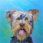 Daily Painting, Small Oil Painting, Dog Painting, Sallie" by Carol Schiff 8x8 Pet Portrait - Posted on Monday, February 16, 2015 by Carol Schiff