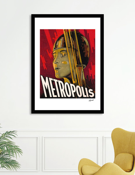  Metropolis Red Framed Poster