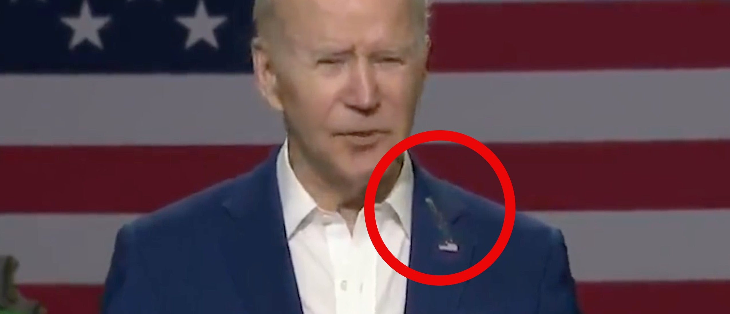 Something … Fell … On Joe Biden During His Speech In Iowa