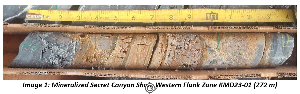 Mineralized Secret Canyon Shale Wester Flank Zone | CopAur Minerals
