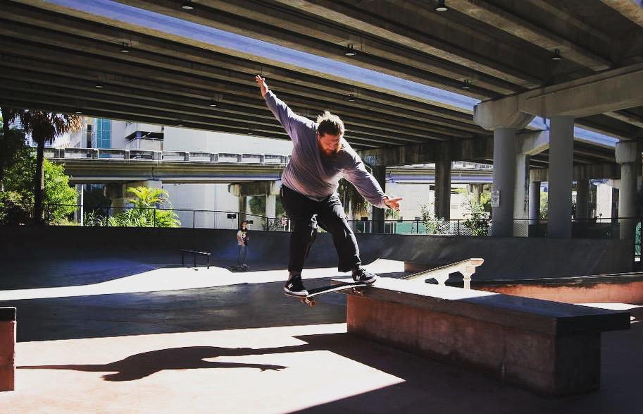 Tim Dalton Skateboarding at a local skate park