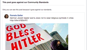 Facebook blocks Pamela Geller (again) for reporting accurately on Islamic anti-Semitism in Germany