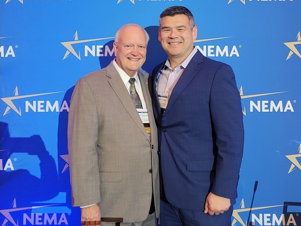 National Emergency Management Association (NEMA) President Russ Strickland with outgoing NEMA President Patrick Sheehan of Tennessee.