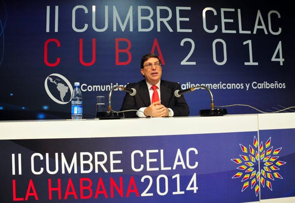 magen de la Sala de Conferencias de la II Cumbre de la Celac, antes de ser inaugurada en la mañana de este viernes por el Canciller cubano. Foto: Ladyrene Pérez/ Cubadebate