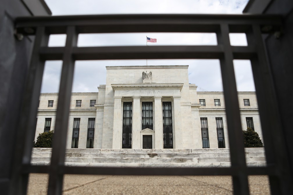 Sede do Federal Reserve em Washington, nos Estados Unidos  — Foto: Chris Wattie/Reuters