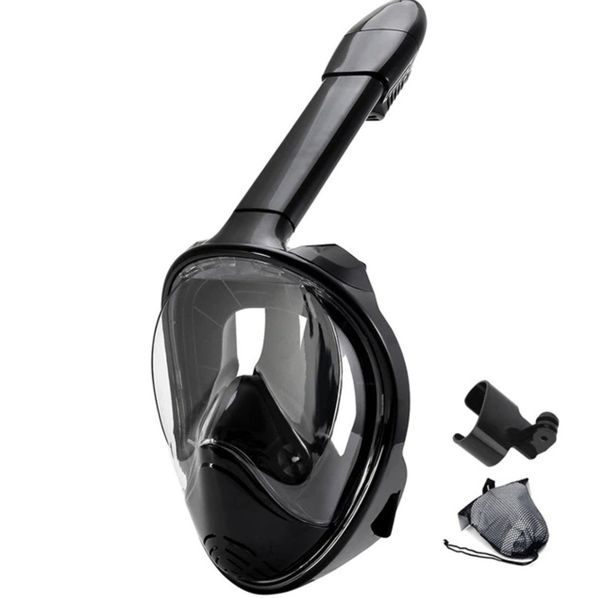 Snorkel Mask with Camera Mount - Black (Prescription Available)