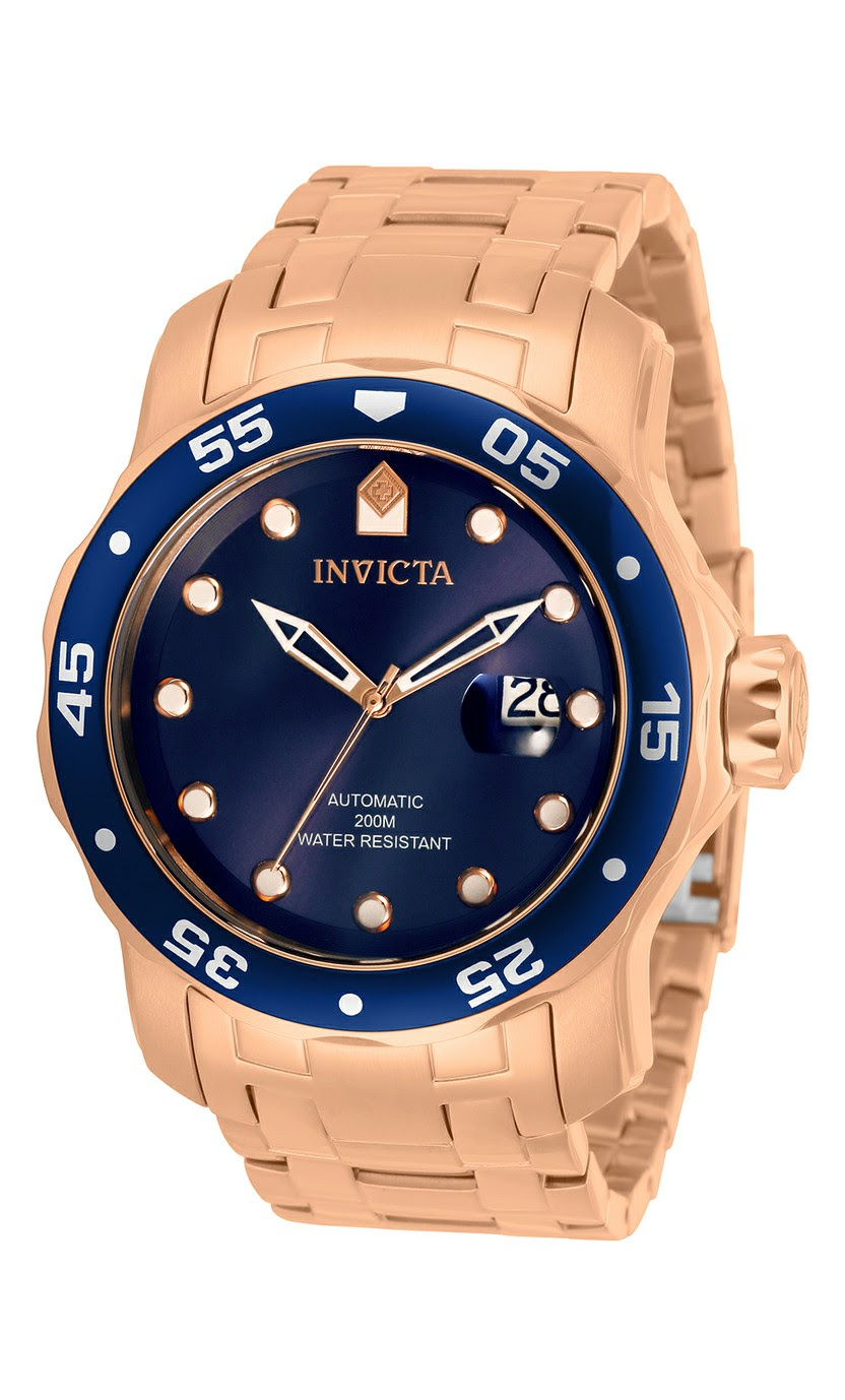 Invicta Pro Diver Automatic Mens Watch - 48mm Stainless Steel Case, Stainless Steel Band, Rose Gold (33343)